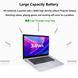 15.6 inch 8GB RAM 256GB/512GB SSD Notebook intel J3455 Quad Core