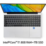 15.6 inch i7 Gaming Laptops With 8G RAM 1TB 512G 256G 128G SSD