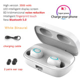 3500mAh LED Bluetooth Wireless Earphones TWS Touch Control