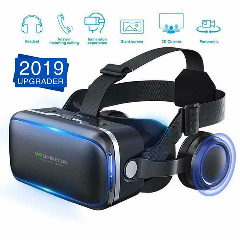 3D Glasses VR Box Virtual Reality Cardboard Headset Helmet