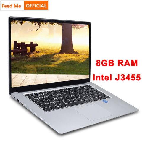 15.6 inch 8GB RAM 256GB/512GB SSD Notebook intel J3455 Quad Core