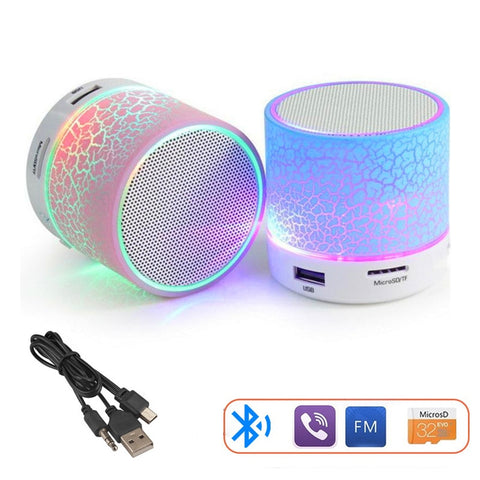 A9 Mini Portable Bluetooth Speaker Crack LED Wireless