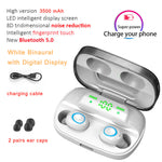 3500mAh LED Bluetooth Wireless Earphones TWS Touch Control